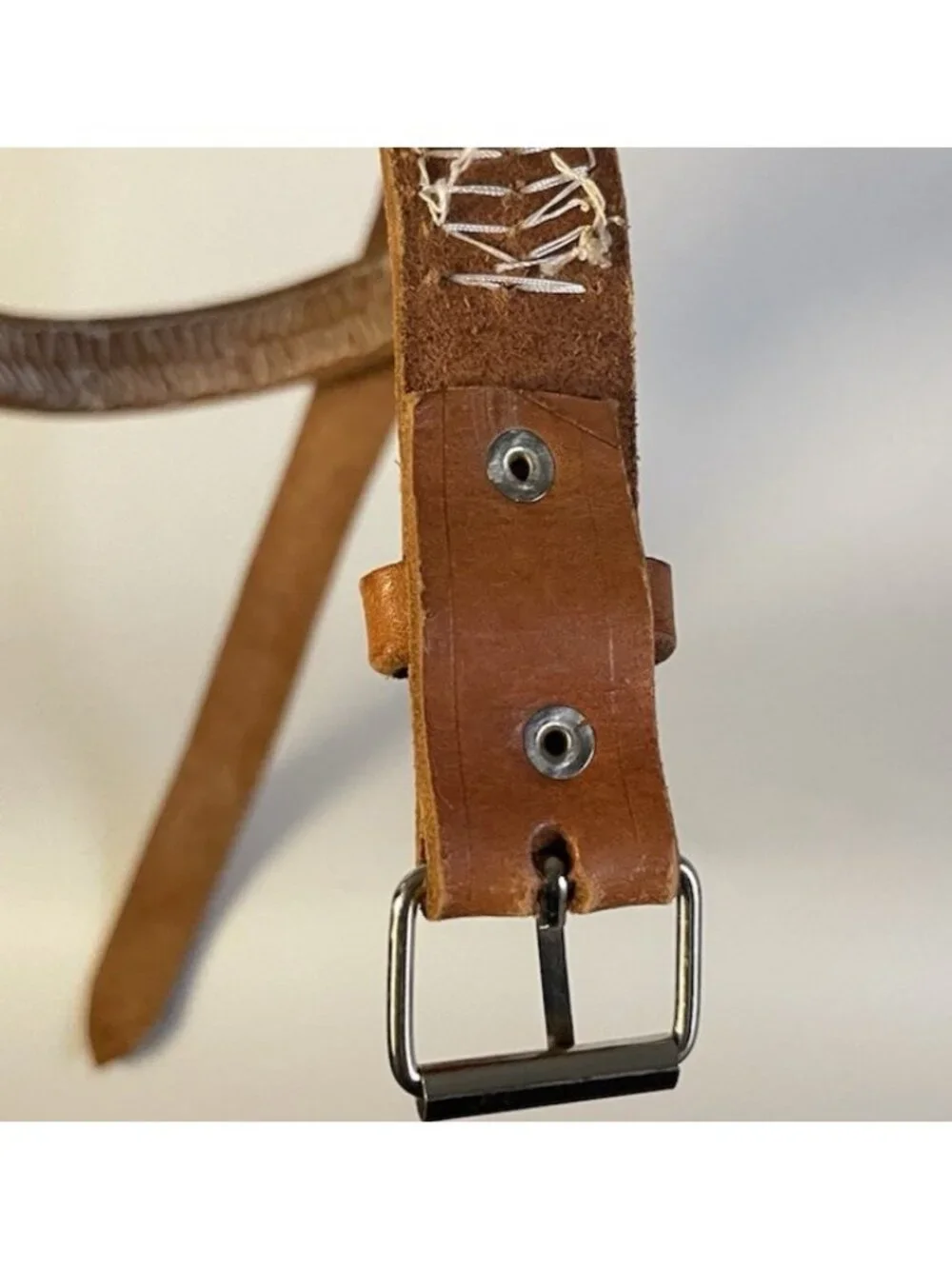 Maasai Inspired Beaded Leather Belt Blue Green Yellow Handmade 36